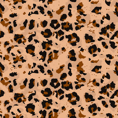 Full seamless leopard cheetah animal skin pattern. Design for textile fabric printing. Suitable for fashion use.