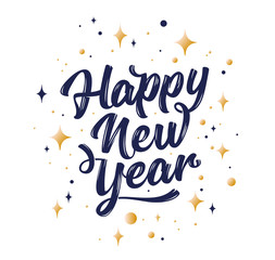 Happy New Year. Lettering text for Happy New Year