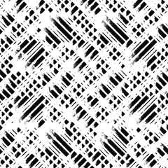 Full Seamless Modern Abstract Pattern Vector. Classic Black and White Design Fabric Print Background illustration for textile.