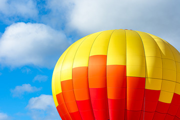 Balloon with blue sky background launch at festival in North Carolina,USA.