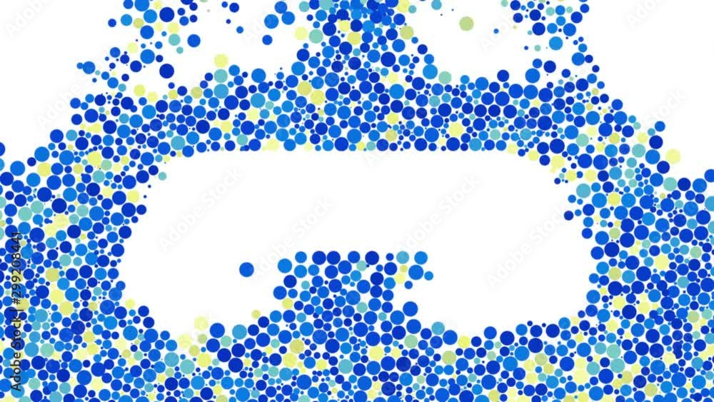 Poster flat style 2d cartoon animation in 4k, ultra hd format. animation. abstract animation of multi-color