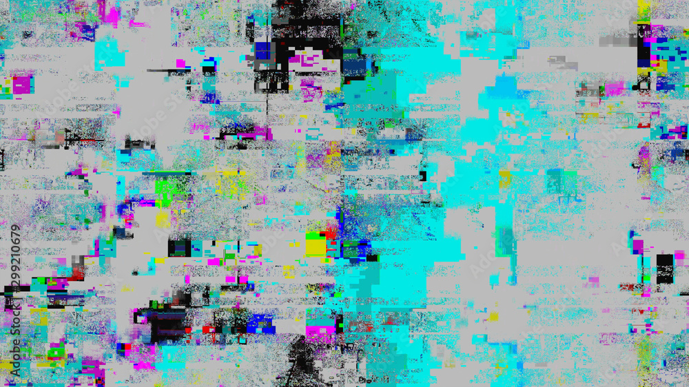 Poster no signal error noise lines black and white abstract glitch screen background