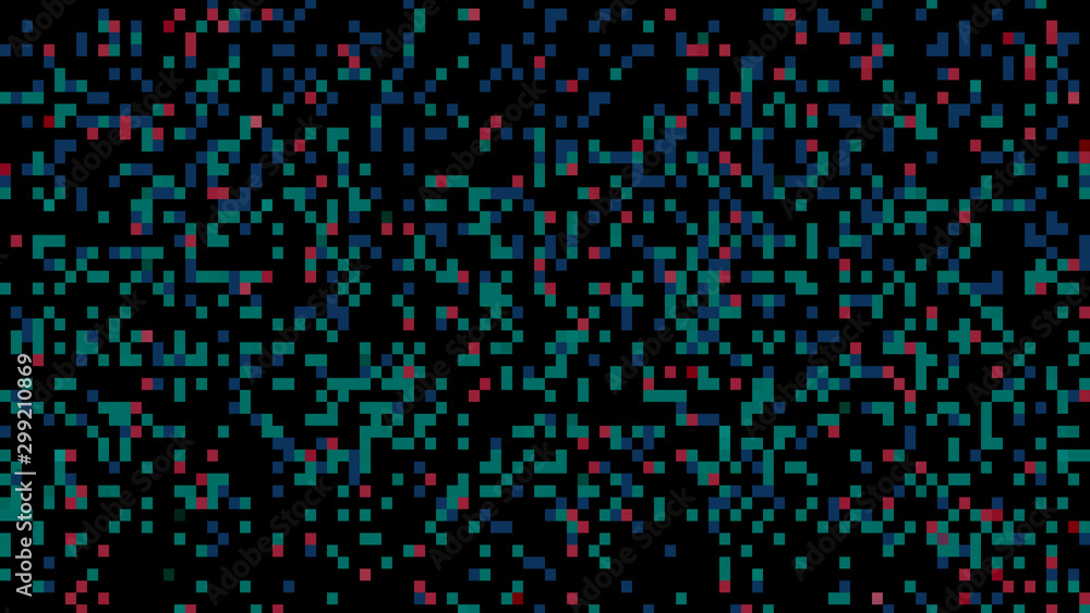Poster colored pixels dark close up abstract background