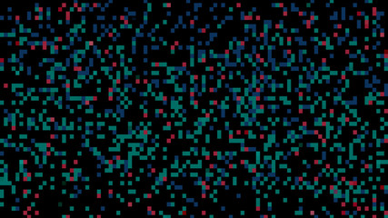 Obraz premium Colored Pixels Dark Close Up Abstract Background