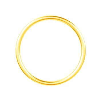 Gold ring isolated on white background. 3d illustration.
