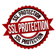 Obraz premium SSL protection label or sticker