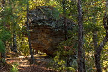 Leaning rock