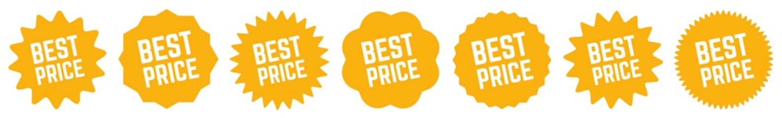 Best Price Tag Orange | Special Offer Icon | Sale Sticker | Deal Label | Variations