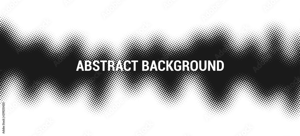 Poster Monochrome printing raster. Abstract Halftone Gradient Background. Printing raster. Dotted illustration. Printing raster. Vector illustration