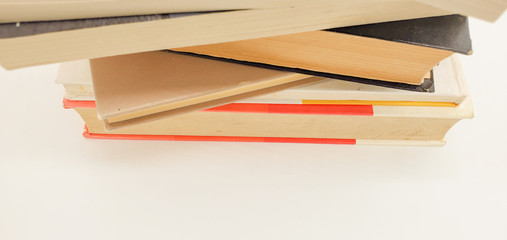 Old Books stacked on background. Education background, back to school concept