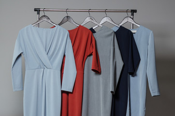 new dress collection on the hangers