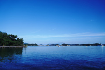 青々とした天草市の海の風景