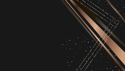 Abstract art gold design black background universal dressing luminous shiny color golden