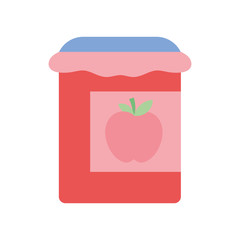 marmalade jar apple fresh food design icon