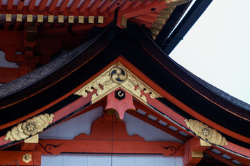 Fototapeta na wymiar intrecate decoration at a zen temple