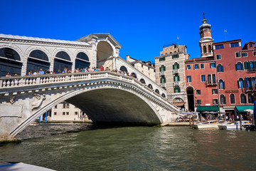 Fototapeta na wymiar Rialto Bridge Ponte di Rialto Venice Italy