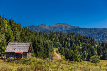 Fototapeta na wymiar Dabadzveli mountain landscape near Borjomi landmark of Samtskhe Javakheti region Georgia eastern Europe