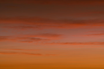 Extremely beautiful sunset, bright orange sky, Gradient
