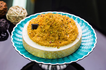 Oriental Kunafa vanilla cake