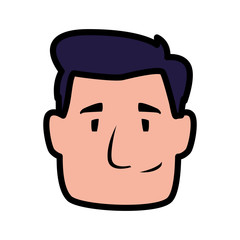 Isolated man head vector design