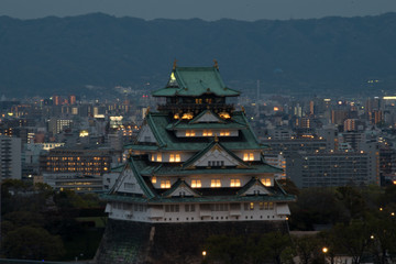 Fototapeta premium Cherry blossoms at Osaka castle in Japan