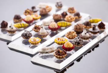 Assorted short bread cookies with different fillings