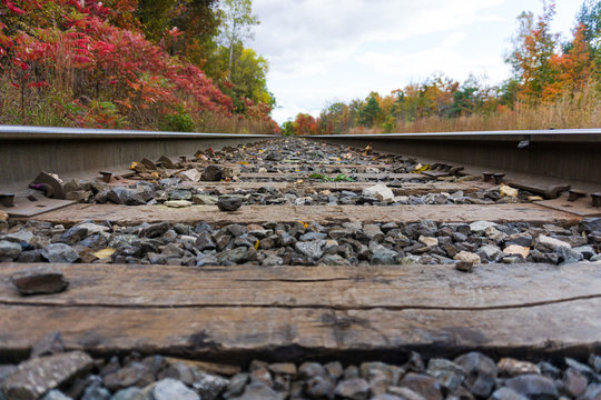 Railway at Dundas Peak on Autumn