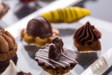 Assorted short bread cookies with different fillings