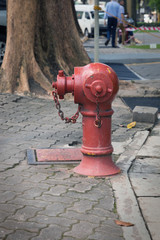 Fototapeta na wymiar Fire hydrant on a street