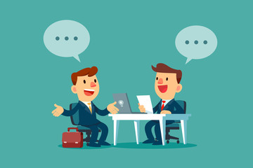 businessman having a job interview