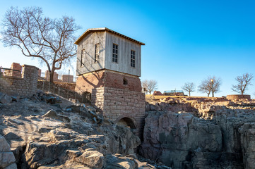 Beauty of falls park in Sioux Falls, South Dakota, USA