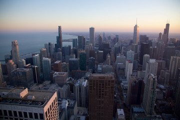 Chicago Downtown am Abend