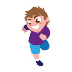 Isolated boy cartoon vector design