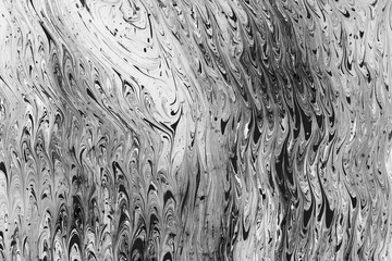 Abstract painting technique Ebru .Turkish style Ebru on the water with acrylic paints press waves.Modern art marble liquid texture
