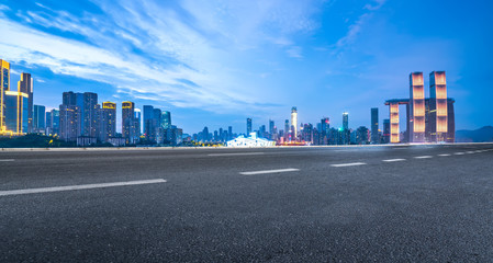 Modern architectural landscape and urban skyline..