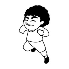 Isolated boy cartoon vector design