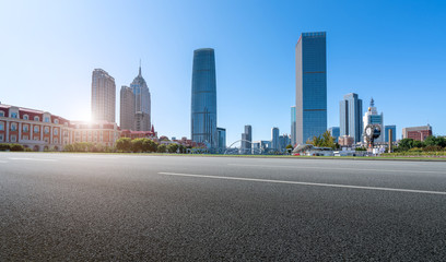 Modern architectural landscape and urban skyline..