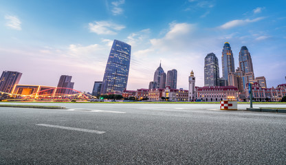 Modern architectural landscape and urban skyline..