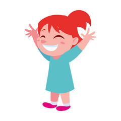 Isolated girl cartoon vector design