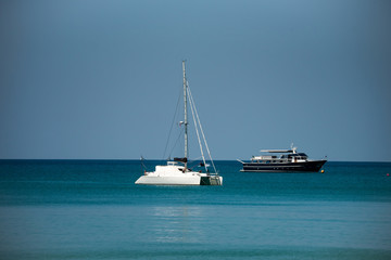 Obraz premium yacht in sea sky