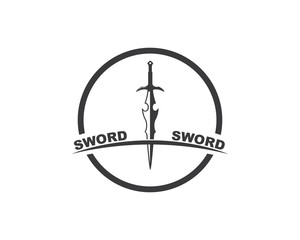 sword logo icon vector illustration design