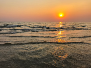 Fototapeta na wymiar Sea and sky Before Sunset