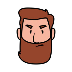 Isolated man head vector design