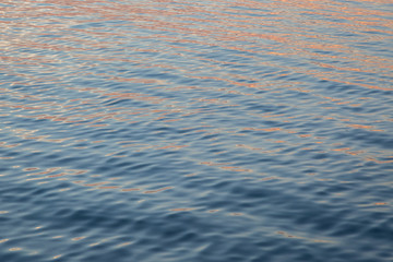 Waves and reflections before sunset