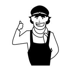 Isolated train driver person vector design