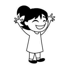 Isolated girl cartoon vector design