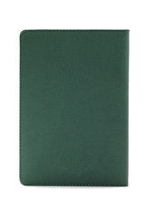 Green diary isolated on white background