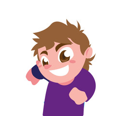 Isolated boy cartoon vector design