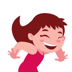 Isolated girl cartoon vector design