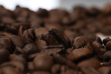 coffee beans on wooden background